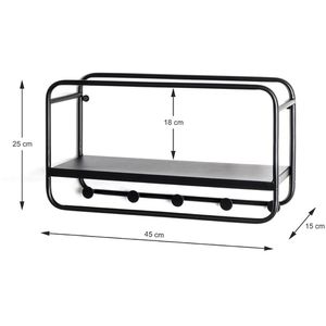 HAKU Möbel Wandgarderobe 47006 grün Metall 6 Haken 15,0 x 60,0 cm >>  büroshop24