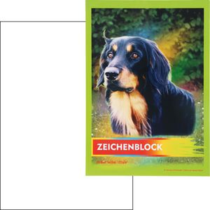 Böttcher-AG Zeichenblock Hund A4, 100 g/m², weiß, 20 Blatt