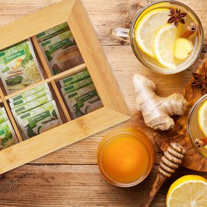 Produktbild für Teebox Relaxdays 10027481, für Teebeutel, natur, aus Bambus