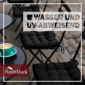 Produktbild für Stuhlkissen NatureMark schwarz, für Außen