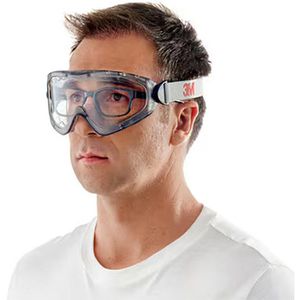 Produktbild für Schutzbrille 3M 2890, versiegelt, grau-weiß, Vollsichtbrille