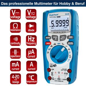 Produktbild für Multimeter PeakTech P 3441, digital, True RMS