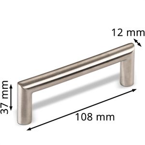 Produktbild für Möbelgriffe SO-TECH E11, silber, aus Edelstahl
