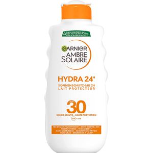 Garnier Sonnencreme Ambre Solaire Hydra 24, LSF 30, Sonnenmilch, wasserfest, 200ml