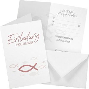 Produktbild für Einladungskarten itenga 33103162, Altrosa, für Konfirmation