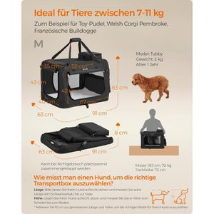 Produktbild für Tiertransportbox Feandrea Gr. M, aus Stoff