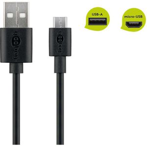 Produktbild für Ladekabel Goobay 62334, schwarz, 0,4 bis 1m