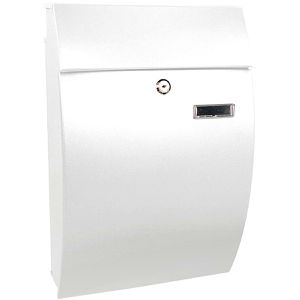 Produktbild für Briefkasten PROREGAL Geronan, weiß, aus Stahl