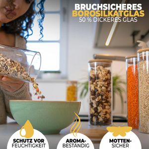 Produktbild für Vorratsglas Clidor mit Bambusdeckel