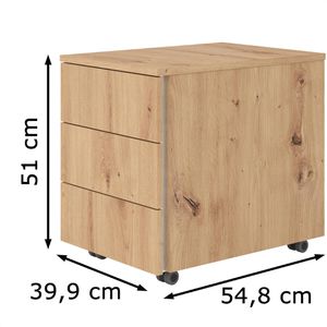Produktbild für Rollcontainer Böttcher-AG Base Lite, aus Holz, asteiche