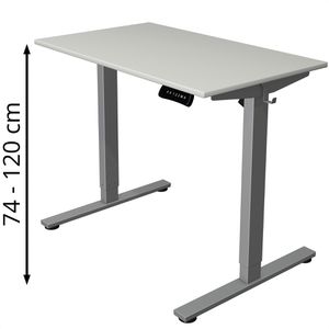 Produktbild für Schreibtisch Kerkmann Move small office, lichtgrau / silber