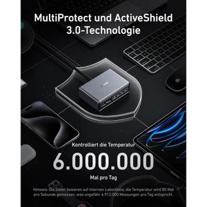Produktbild für USB-Ladegerät Anker GaNPrime, 200 Watt