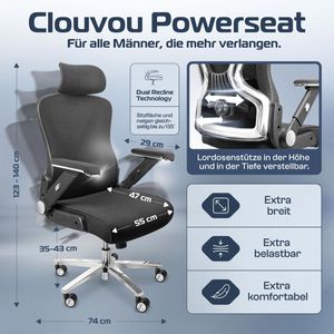 Produktbild für Bürostuhl CLOUVOU PowerSeat