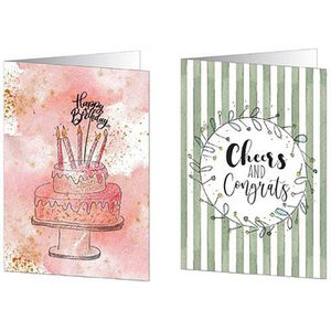 Produktbild für Geburtstagskarte Sigel Happy Birthday, Set mit 12 Motiven