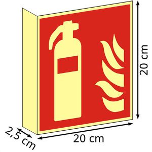 Produktbild für Hinweisschild Abtec ISO 7010 F001 Aluminium, Fahnenschild