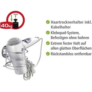 Produktbild für Haartrocknerhalter Wenko Turbo-Loc 18770100