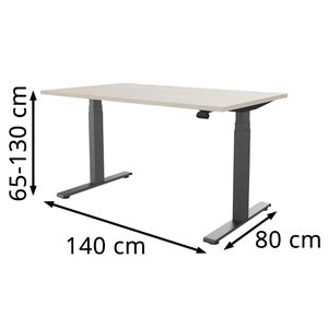 Produktbild für Schreibtisch fm-Büromöbel fouraction, akazie / anthrazit