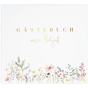Produktbild für Gästebuch Goldbuch 50044 Blütenliebe, weiß