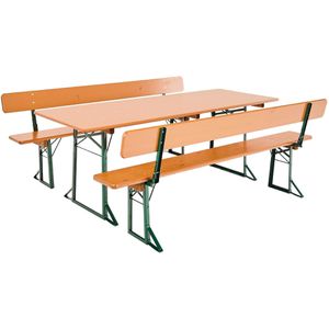 Produktbild für Bierzeltgarnitur RUKU1952 SW10061.1, Kiefer / grün