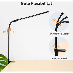 Produktbild für Schreibtischlampe Lepro schwarz, LED, dimmbar