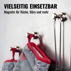 Produktbild für Magnete Poppstar 1011151, silber, Neodym Magnet