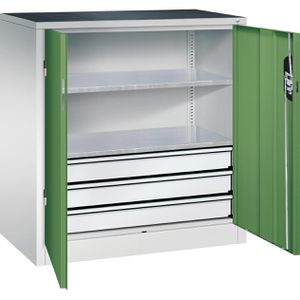Werkzeugschrank CP-Möbel 8821-5035, aus Metall, grau / grün