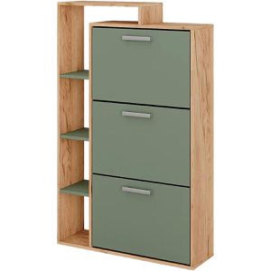 Produktbild für Schuhschrank Vicco Orlando, eiche / grün