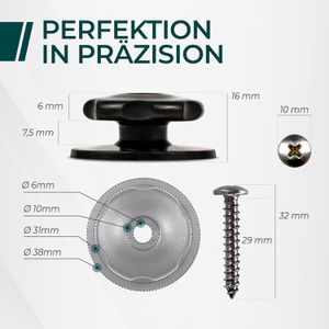 Produktbild für Planenhaken CargoVA Planenknöpfe mit Schrauben