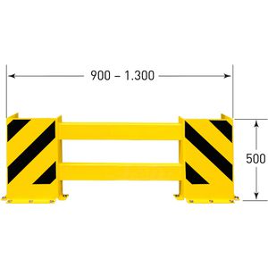 Produktbild für Anfahrschutz Moravia für Regale, Planke Set B