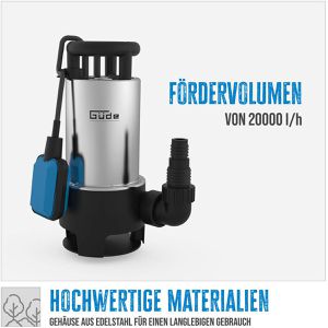 Produktbild für Schmutzwasserpumpe Güde GS1103 PI, 94639, 1100 W