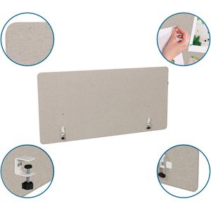 Produktbild für Tischtrennwand hJh-OFFICE 891019, taupe