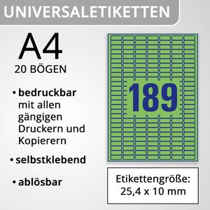 Produktbild für Universaletiketten Zweckform L6049-20, grün