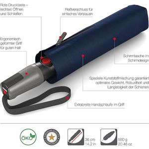 Produktbild für Regenschirm Knirps T.400 XL Duomatic, navy, sturmfest