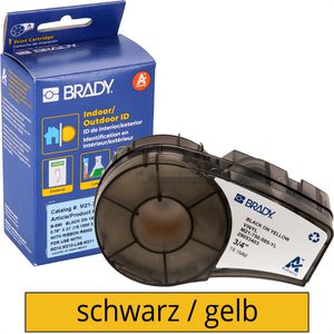 Schriftband Brady M21-750-595-YL-BK, 19,05mm