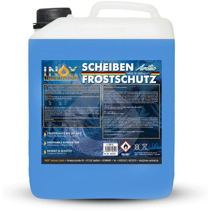 INOX Scheibenfrostschutz Arctic, bis -35°C, Konzentrat, 10 Liter – Böttcher  AG