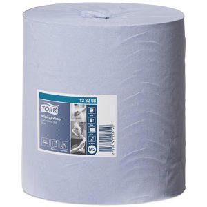 Produktbild für Putztuchrolle Tork 128208, M2, aus Recyclingpapier, blau