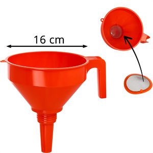 Produktbild für Trichter Pressol 2372043, orange, 6-teiliges Set