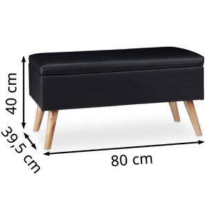 Produktbild für Sitzbank Relaxdays 10025734, mit Stauraum, bis 120 kg