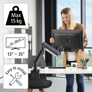 Produktbild für Monitorhalterung Hama 118497, VESA 75x75 &amp; 100x100 mm