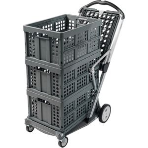 Produktbild für Transportwagen CLAX Klappmobil, Grey Edition, mit Klappbox
