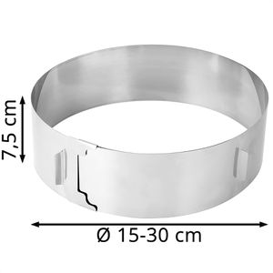 Produktbild für Tortenring Zenker Patisserie 7708, backofenfest, aus Edelstahl