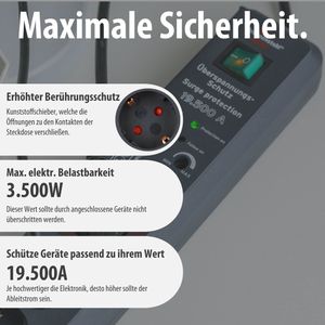 Produktbild für Steckdosenleiste Brennenstuhl Secure-Tec, 3m Kabel