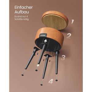 Produktbild für Sitzhocker Vasagle EKHO, LOM005K01, mit Stauraum, bis 150 kg