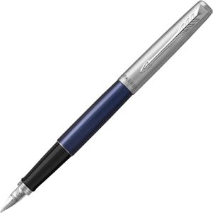 Parker Jotter Füllhalter – Edelstahl, Königsblau, Mit Federhalter-System