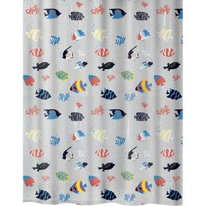 Produktbild für Duschvorhang Spirella Anti-Schimmel Fish, 180 x 200 cm