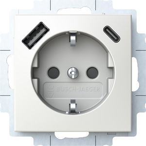Steckdose Busch-Jaeger Balance SI 20 EUCB2USBAC, Unterputz