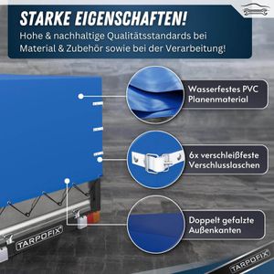 Produktbild für Anhänger-Plane Tarpofix HP5, wasserdichte Hochplane