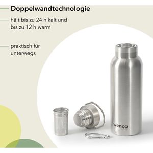 Produktbild für Thermosflasche wenco 555784, Edelstahl