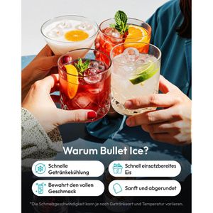 Produktbild für Eiswürfelmaschine EUHOMY Edelstahl, IM008-BBL, silber