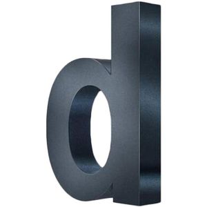Hausnummer Metzler 3D, anthrazit aus Edelstahl
